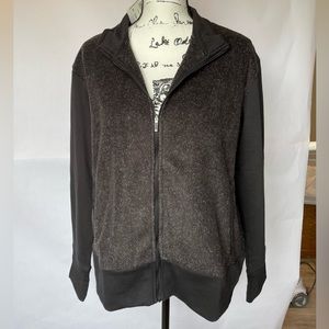 Adidas Full Zip Fleece Black Jacket XL